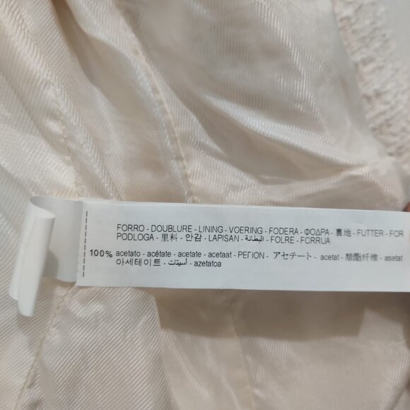 Zara Womens Cotton Tweed Long Sleeve Double Breasted Blazer size XL - Picture 14 of 15